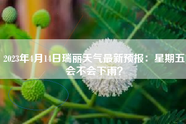 2023年4月14日瑞丽天气最新预报：星期五会不会下雨？