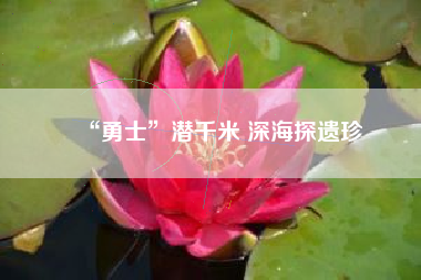 “勇士”潜千米 深海探遗珍
