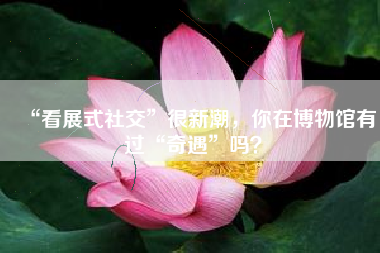 “看展式社交”很新潮，你在博物馆有过“奇遇”吗？