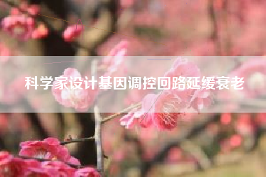科学家设计基因调控回路延缓衰老