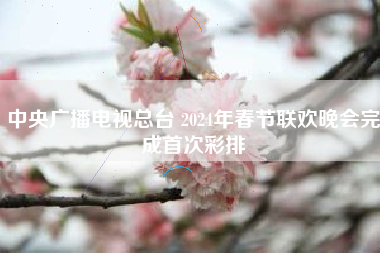 中央广播电视总台 2024年春节联欢晚会完成首次彩排