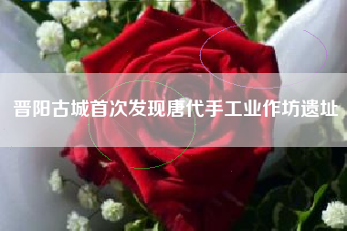 晋阳古城首次发现唐代手工业作坊遗址