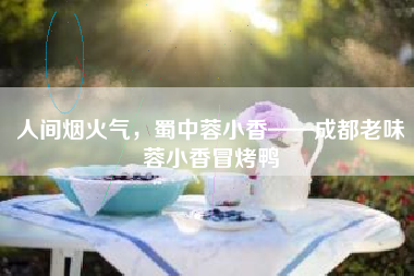 人间烟火气，蜀中蓉小香——成都老味蓉小香冒烤鸭