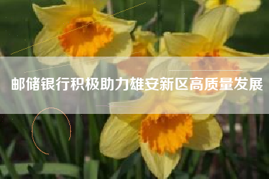 邮储银行积极助力雄安新区高质量发展