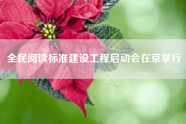 全民阅读标准建设工程启动会在京举行