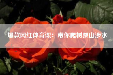 爆款网红体育课：带你爬树跋山涉水