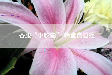 吞服“小胶囊” 筛查食管癌