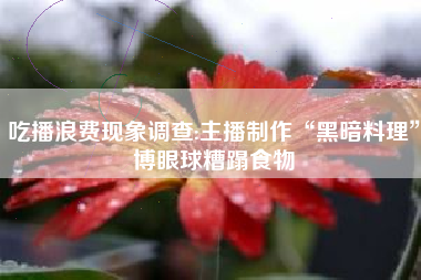 吃播浪费现象调查:主播制作“黑暗料理”博眼球糟蹋食物