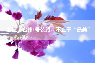 浙江·台州1号公路，不止于“最美”