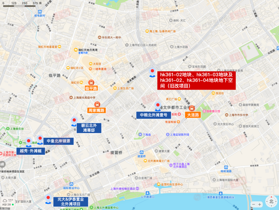 63亿！上海虹口北外滩2宗住宅地块成功出让，楼面价8.4万/�O