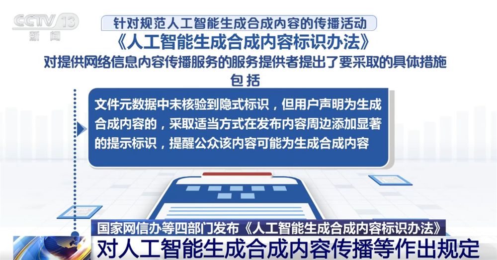 人工智能生成合成内容标识、传播、审核等如何发展？这个“办法”告诉你！