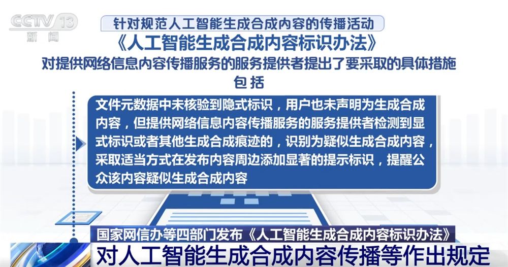 人工智能生成合成内容标识、传播、审核等如何发展？这个“办法”告诉你！