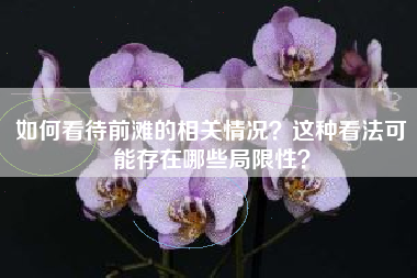如何看待前滩的相关情况？这种看法可能存在哪些局限性？